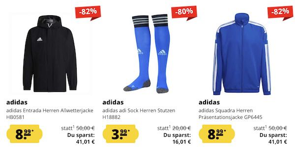 adidas Neuheiten Sale bis  79% Sale ab 2,03€ + 5€ Extra Rabatt ab 60€
