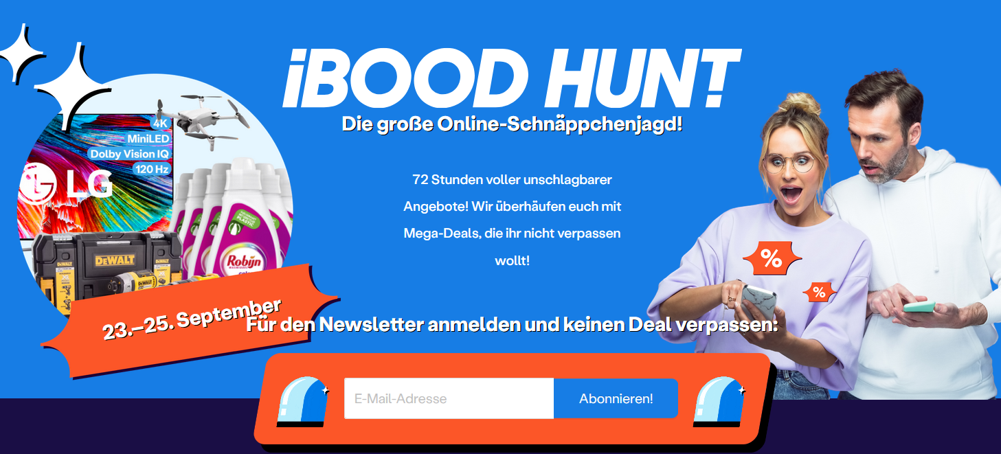 🔥iBOOD Hunt: Restbestände & Schnäppchen im Minutentakt 🚓 🚓