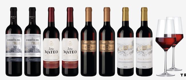 🍷 Weinpaket Spanischer Tempranillo mit 8 Flaschen + 2 Zwiesel Gläser für 39,90€ (statt 90€)