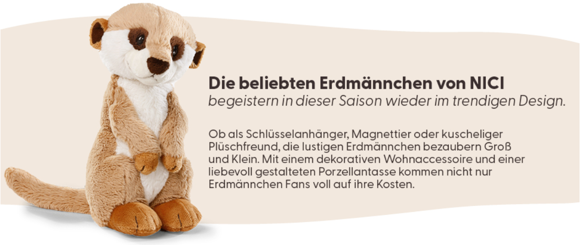 🐿️ NICI Erdmännchen 30 cm Kuscheltier für 15,10€ (statt 22€) 🐿️ NICI Erdmännchen 30 cm Kuscheltier für 15,10€ (statt 22€)