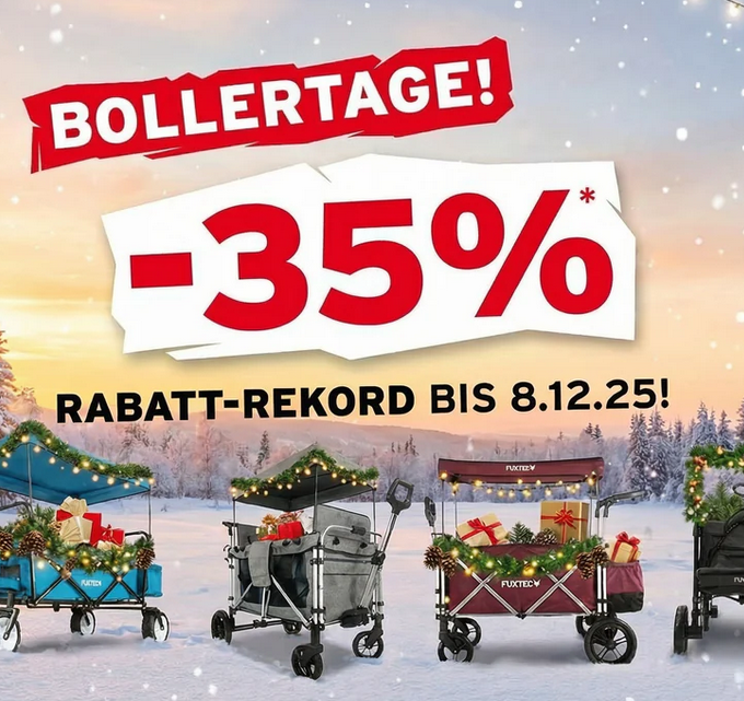🚜 33% Rabatt auf Fuxtec Bollerwagen – z.B. Luxus Bollerwagen CTL-900 für 259,35€ (statt 414€)