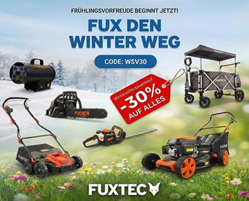 Fuxtec Spring Days: 30% Rabatt auf ALLES – z.B. FX-CT700 Bollerwagen für 130,20€ (statt 194€)