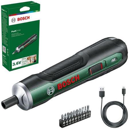 🪛 Bosch PushDrive Akkuschrauber Starter Set für 39,99€ (statt 50€)