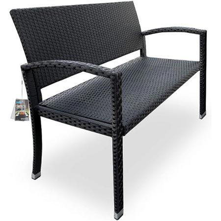 🏡 Casaria Gartenbank aus Polyrattan, 122x58cm für 76,45€ (statt 90€)