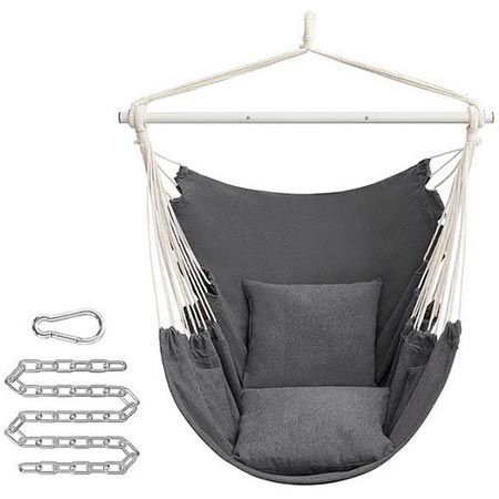 Songmics Hängesessel mit 2 Kissen & Metallkette für 22,99€ (statt 36€)