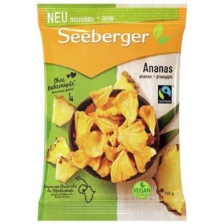 🍍 Seeberger Ananas Stücke, ungezuckert ,100g ab 2€ (statt 4€)