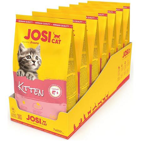 🐈 7er Pack JosiCat KittenJunior Premium Trockenfutter, je 650g ab 11,35€ (statt 17€)