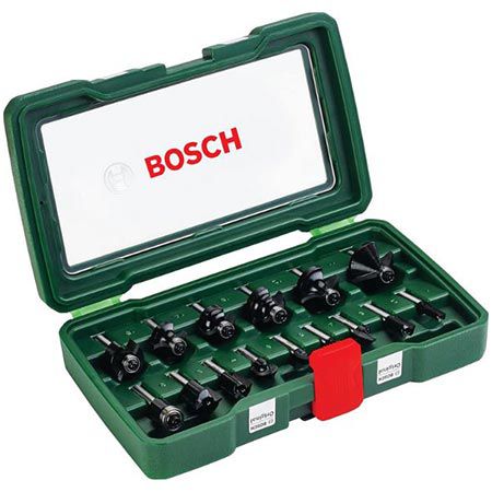 ⚙️ Bosch Accessories Hartmetall Fräser Set, 15tlg. für 46,99€ (statt 55€)