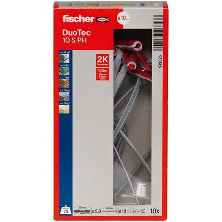 fischer DuoTec 10 S PH Kippdübel mit Panheadschraube für 10,99€ (statt 14€)