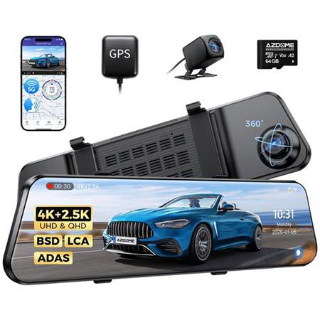 🚗 AZDOME 4K Spiegel Dashcam + 2,5K Rückfahrkamera für 94,99€ (statt 190€)