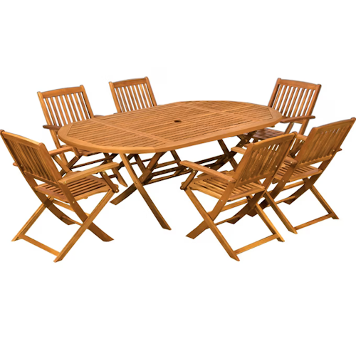 🌳 Casaria Garten-Sitzgruppe Boston (6 Stühle, 1 Tisch) ab 278,95€ (statt 450€)