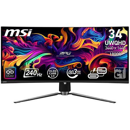 🖥️ MSI MPG 34 Zoll 341CQPX Curved-Gaming QD-OLED Monitor für 799€ (statt 1.069€)