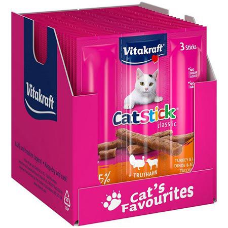 🐈 20 x 3er Pack Vitakraft Cat Stick mit Truthahn & Lamm ab 8,33€ (statt 18€)