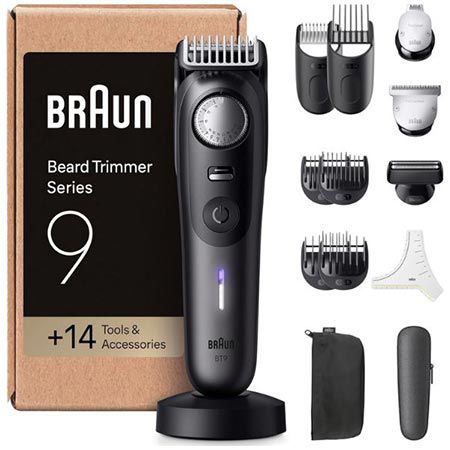 🧔🏻‍♂️ Braun BT9565 Series 9 Barttrimmer mit 14 Barber-Tools für 129,99€ (statt 156€)