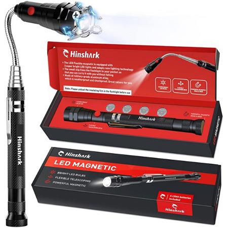 Hinshark Teleskop Werkzeug mit Magnet und Lampe für 6,59€ (statt 12€)