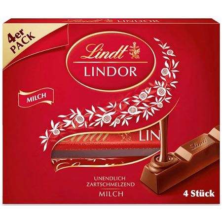 🍫 4er Pack Lindt Lindor Vollmilch Sticks, 100g für 3,41€ (statt 5€)