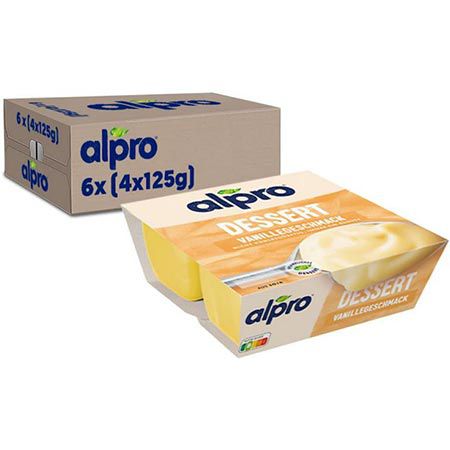 🍮 6 x 4er Pack Alpro Soya-Dessert Feine Vanille ab 8,49€ (statt 11€)
