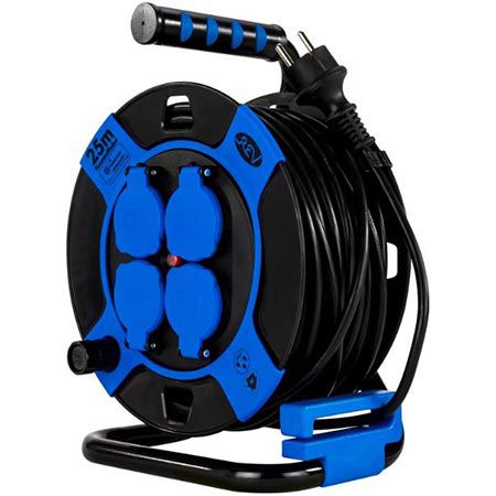 🔌 REV Outdoor Kabeltrommel mit 4 Dosen, IP44, 25m für 40,69€ (statt 52€)