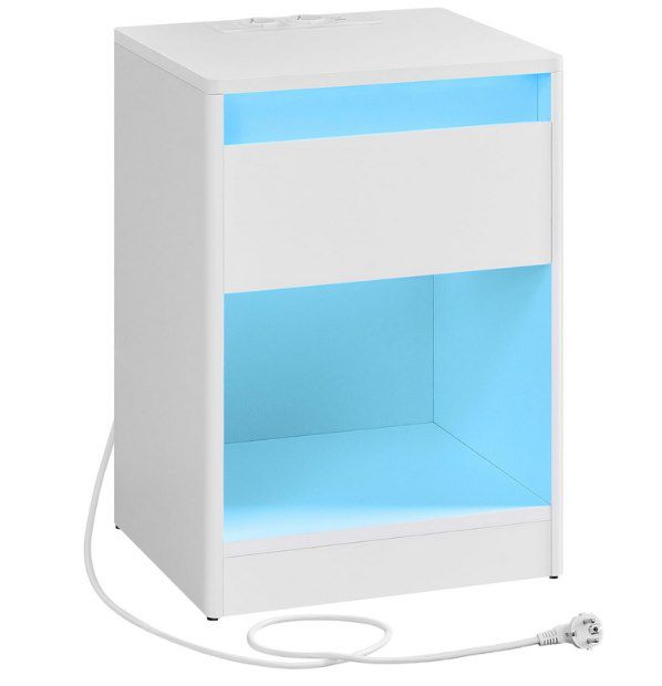 VASAGLE Nachttisch mit LEDs & Steckdosen für 37,99€ (statt 48€)