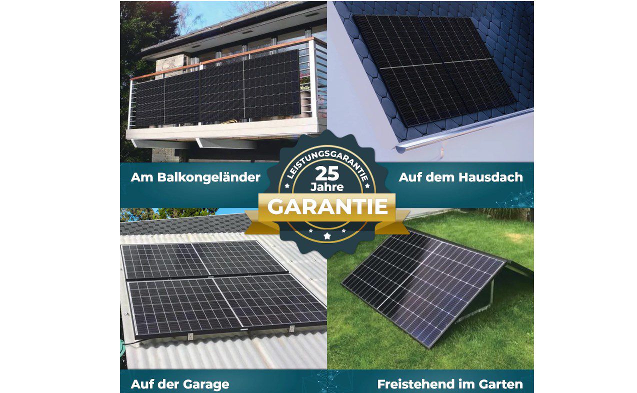 VESKA Balkonkraftwerk 830 W / 800 W Photovoltaik für 315,94€ (statt 499€)