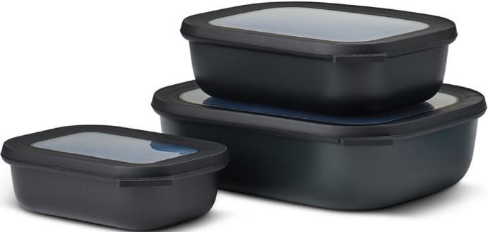 Mepal Multischale Cirqula Rectangular 3 teiliges Set in Schwarz für 16,50€ (statt 22€)