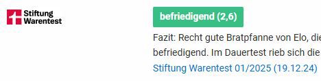 Stiftung Warentest Preistipp: Elo Bratpfanne Siloncast Ø28cm ab 25,15€ (statt 34€)