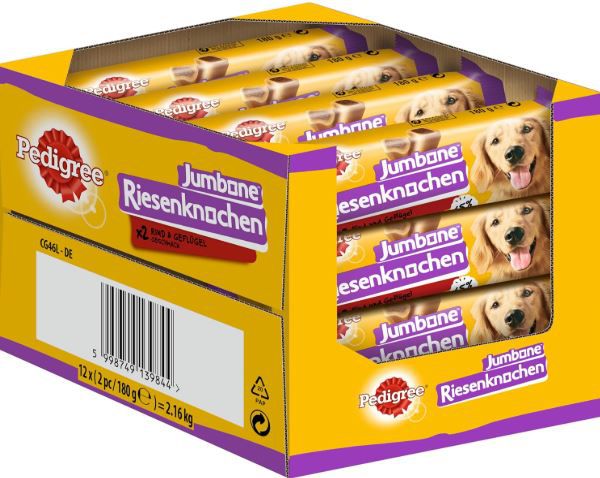 Pedigree Hundesnacks Riesenknochen Rind & Geflügel 24 Stück ab 12€ (statt 15€)