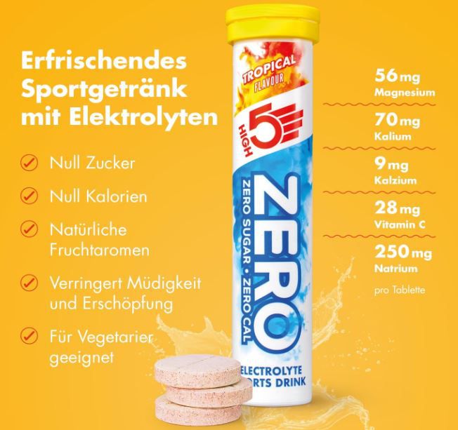 HIGH5 ZERO Elektrolyte Ohne Zucker 2 x 20 Portionen ab 6,29€ (statt 10€)