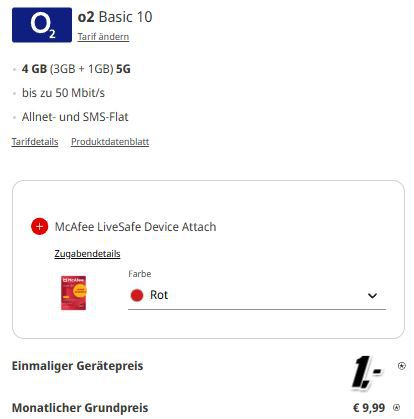 Honor 400 lite 256GB für 1€ + o2 4G Allnet Flat für 9,99€