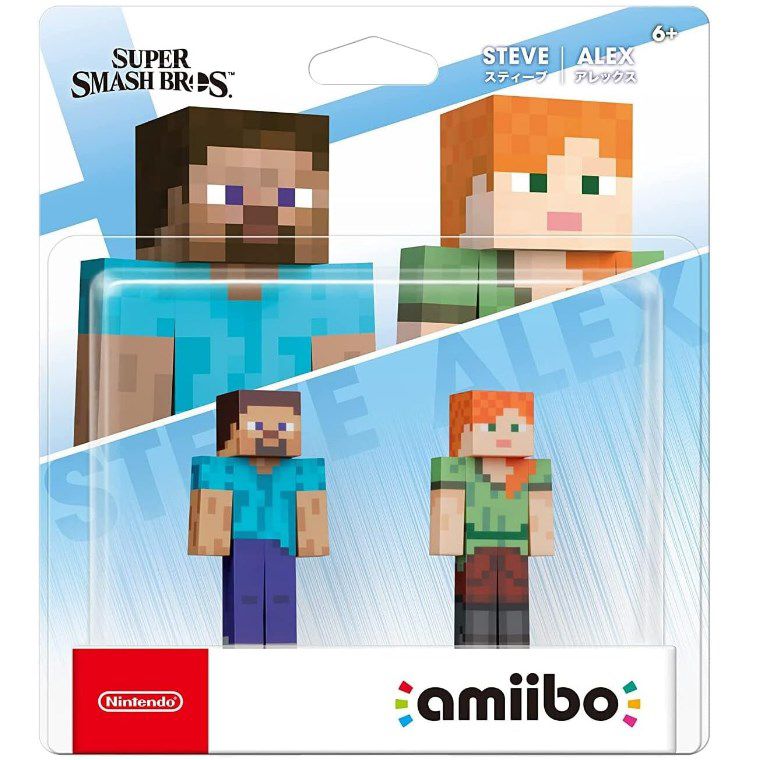 Nintendo AMIIBO: Super Smash Bros. Steve/Alex (Minecraft) für 16,26€ (statt 30€)