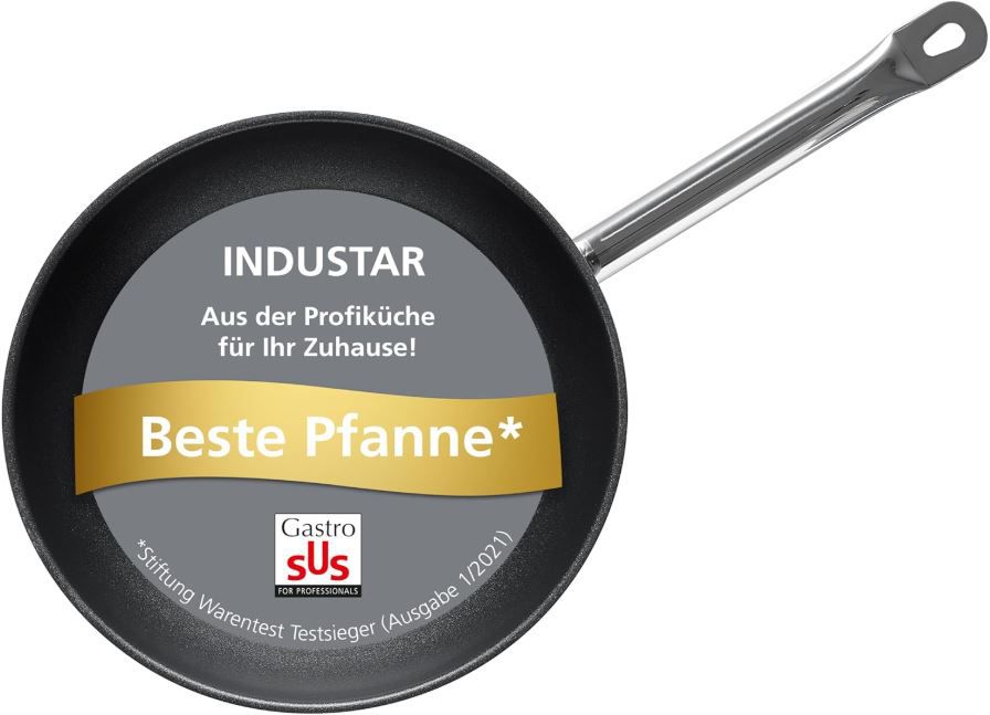 GastroSUS Industar Bratpfanne    Testsieger 2021 Stiftung Warentest für 45,40€ (statt 52€)