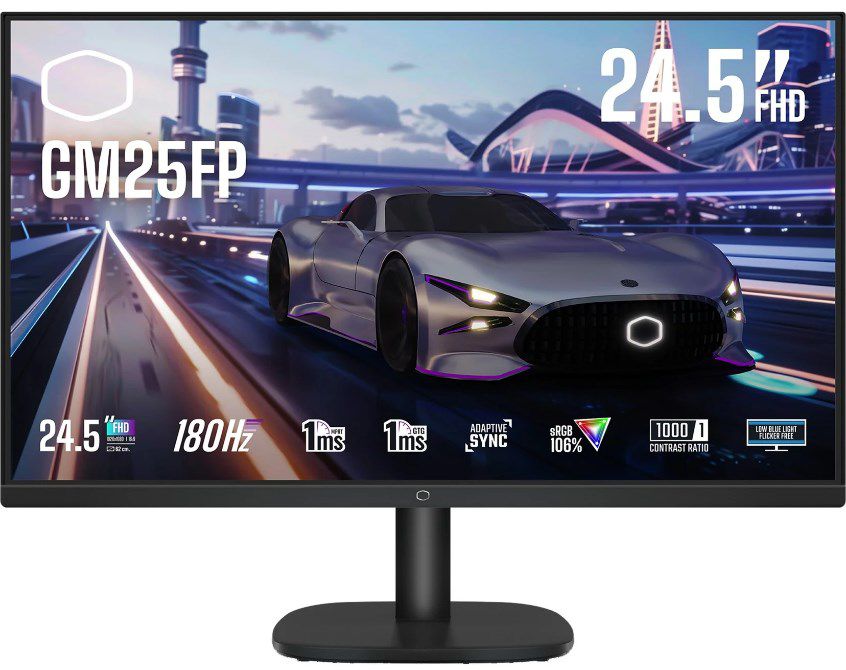 🖥️ 24,5 Gaming Monitor Cooler Master GM25FP 180Hz für 94,89€ (statt 103€)
