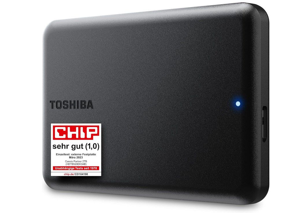 🎟 Toshiba Canvio Partner 2TB Portable externe Festplatte für 68,49€ (statt 80€)