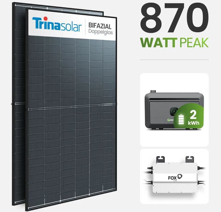 Tepto 870W Balkonkraftwerk +2kWh Speicher + 800W Wechselrichter ab 785€