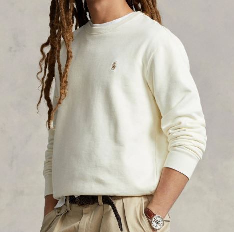 Polo Ralph Lauren Sweatshirt aus Loopback Fleece in Creme oder Mint für 103,99€ (statt 125€)