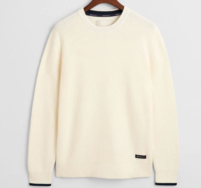 GANT Gerippter Rundhalspullover aus Baumwolle für 79,95€ (statt 130€)