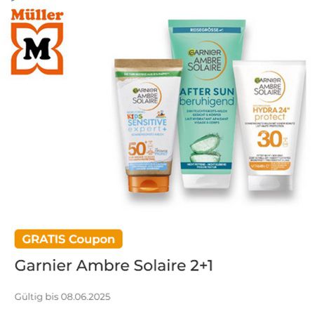 2 Garnier Ambre Solaire Produkte kaufen, 1 Mini Sonnenprodukt gratis dazu