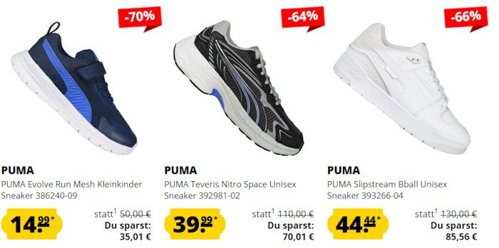 🔥 SportSpar Puma Sale mit 100 Neuheiten ab 3,99€ + 5€ Gutschein ab 60€