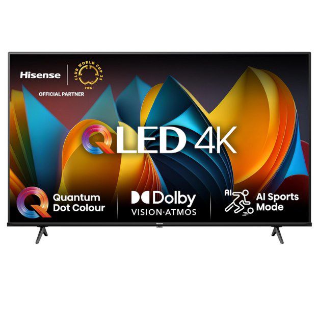 📺 Hisense 55E7NQ 55″ Zoll 4K UHD QLED Smart TV mit HDR10+ für 369€ (statt 455€)
