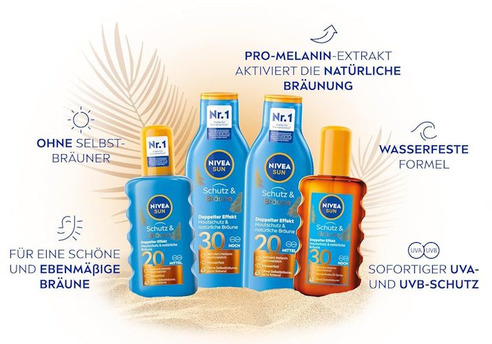 ☀️ 2x NIVEA SUN Schutz und Bräune Sonnencreme ab 12,51€ (statt 20€)