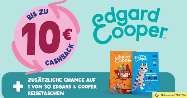 đ±đ¶ Edgard & Cooper: Bis zu 10⏠Cashback auf Katzen- und Hundefutter đ±đ¶ Edgard & Cooper: Bis zu 10⏠Cashback auf Katzen und Hundefutter