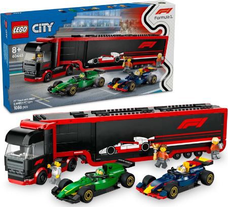 🏎️ LEGO 60445 City F1 Transporter mit RB20 & AMR24 F1 Autos für 63,89€ (statt 70€)