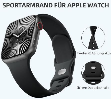 ⌚ Dirrelo Apple Watch Silikon Armband, 38   49mm ab 3,49€ (statt 8€)