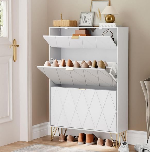 👟 UEV Schuhschrank für bis zu 16 Paar Schuhe, 80x24x120cm für 118,99€ (statt 170€)