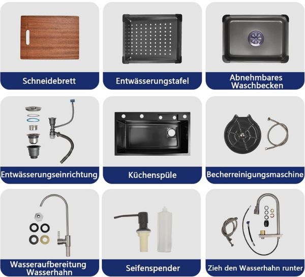 DeerValley Küchenspüle mit Wasserhahn & Raindance Wasserfall für 142,99€ (statt 194€)
