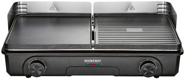 🥩 Silvercrest STG 2200 A1 Tischgrill mit zwei Grillflächen für 45,94€ (statt 65€)