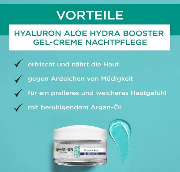 🧴 Garnier Hyaluron Aloe Hydra Booster Gel Creme ab 3,74€ (statt 6€)