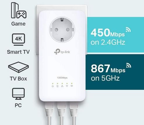 🛜 TP Link TL WPA8630P AV1300 AC1350 Powerline Kit für 79,99€ (statt 102€)