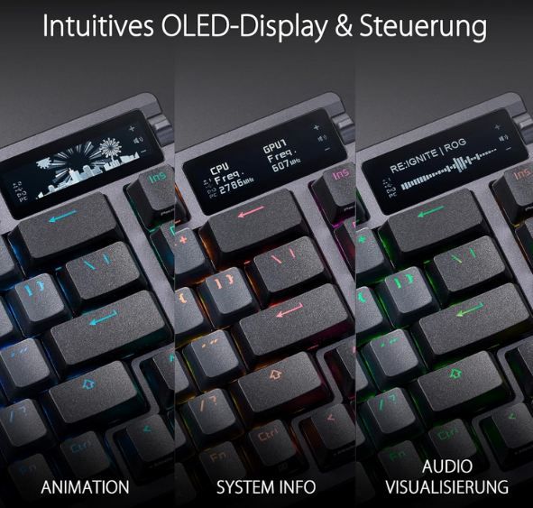 ⌨️ ASUS ROG Azoth mechanische Gaming Tastatur mit OLED Display für 205,99€ (statt 221€)