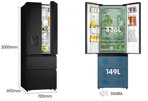 🧊 Hisense RF632N4WFE Kühl Gefrierkombination mit Wasserspender für 799€ (statt 889€)